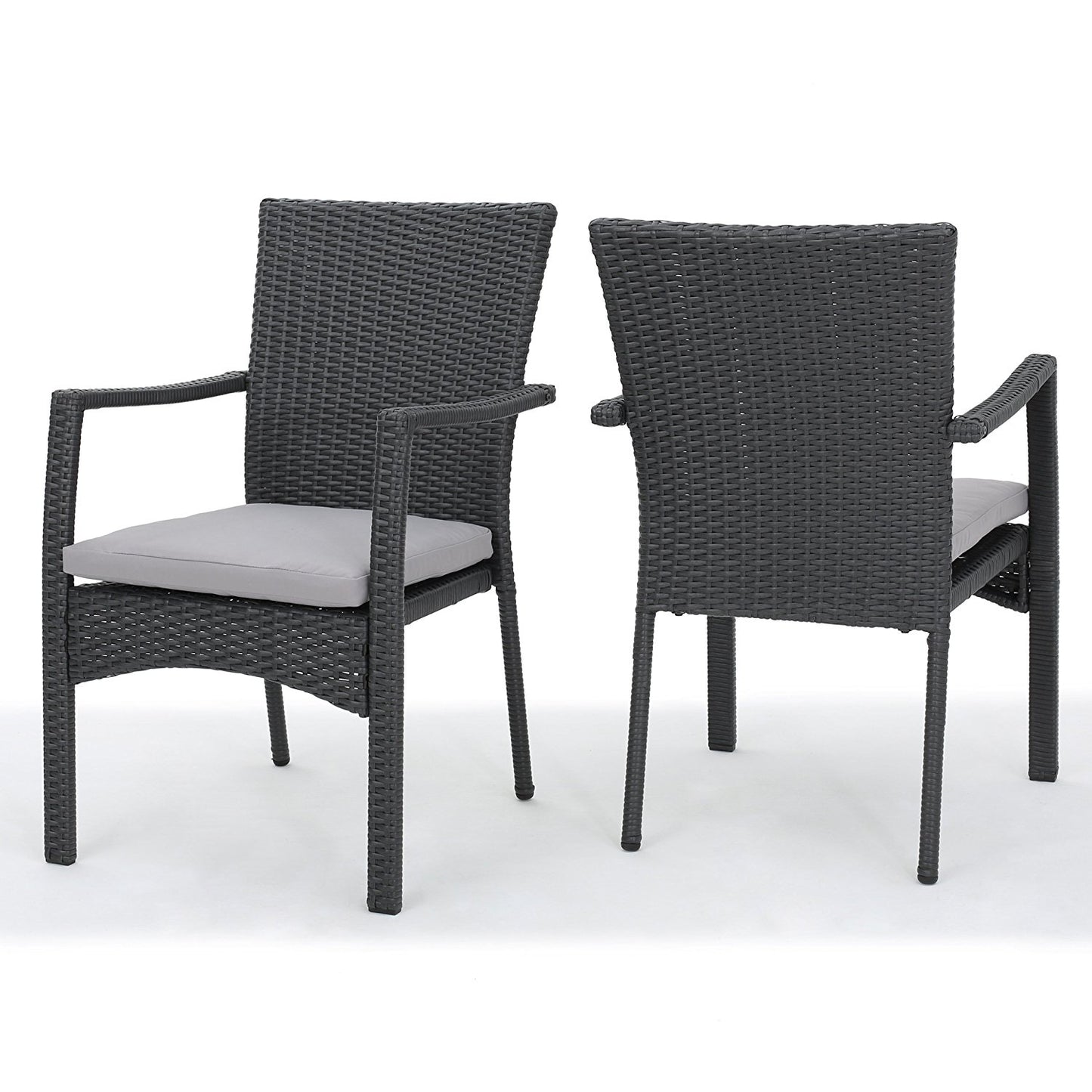 YNPCIRI Rattan Wicker Outdoor garden patio Stackable stacking Dining Chair with cushion