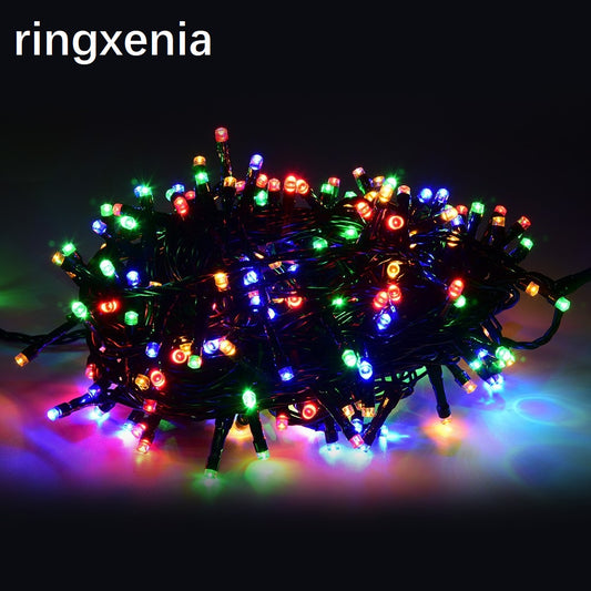 ringxenia 100-Count Multi Color Outdoor String Lights for Festive Decoration, Holiday, Party, Home