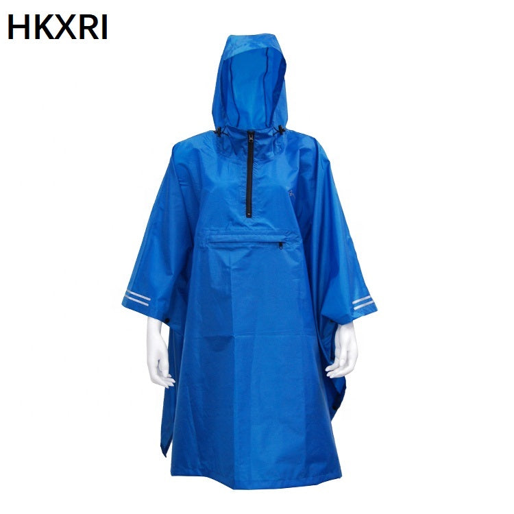 HKXRI Custom Polyester Waterproof Rain Wear Jacket for Men Women Adults