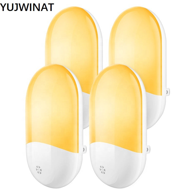 YUJWINAT 4 Pack Modern Bedroom Led Lamp Smart Motion Sensor Electric Night Light for Kids