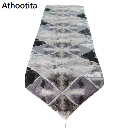 Athootita Light luxurious 13 x 72 Inch soft polyester high precision jacquard table runner for home hotel banquet decoration