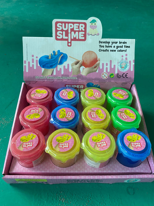 SUPER SLIME 12-Pack Air Dry Playdough Baby Clay Dough Stress Relief Toys