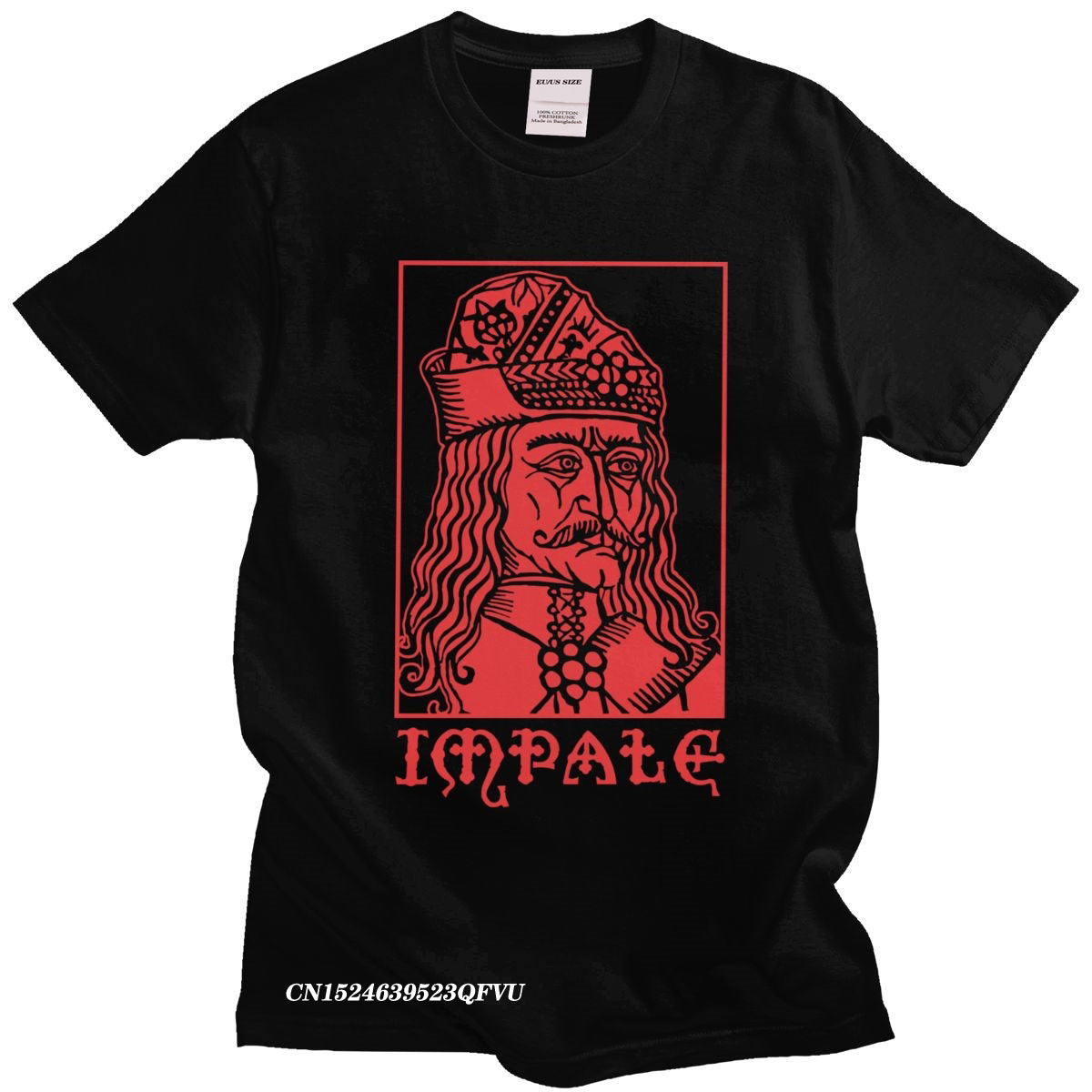 Vlad The Impaler Dracula T Shirts Men Pure Cotton Novelty T-Shirts Tepes Gothic Vampire Horror Movie Tee Camisas Men Tops