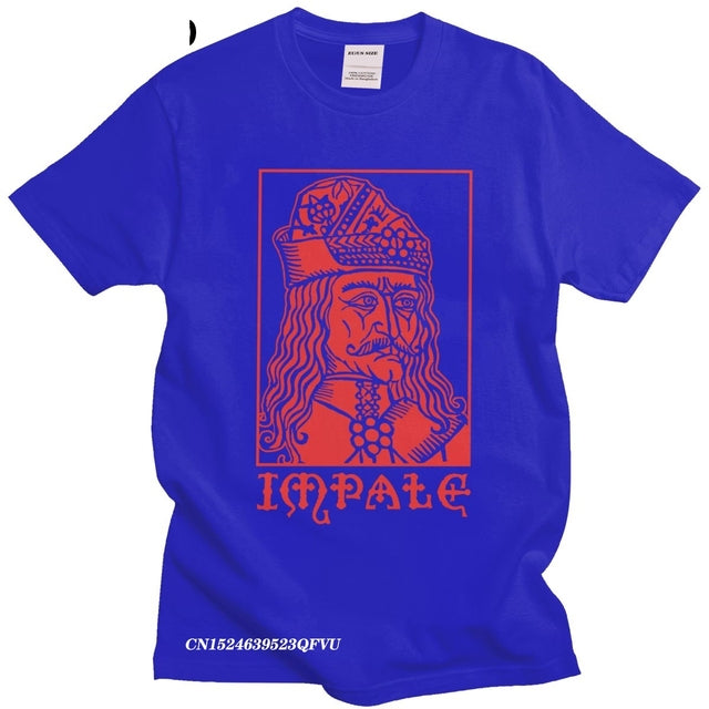 Vlad The Impaler Dracula T Shirts Men Pure Cotton Novelty T-Shirts Tepes Gothic Vampire Horror Movie Tee Camisas Men Tops