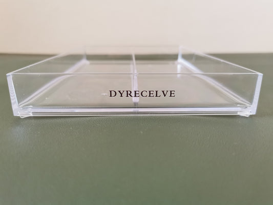 DYRECELVE Transparent Plastic Acrylic Drawer Organizer Box Clear Storage Display Tray