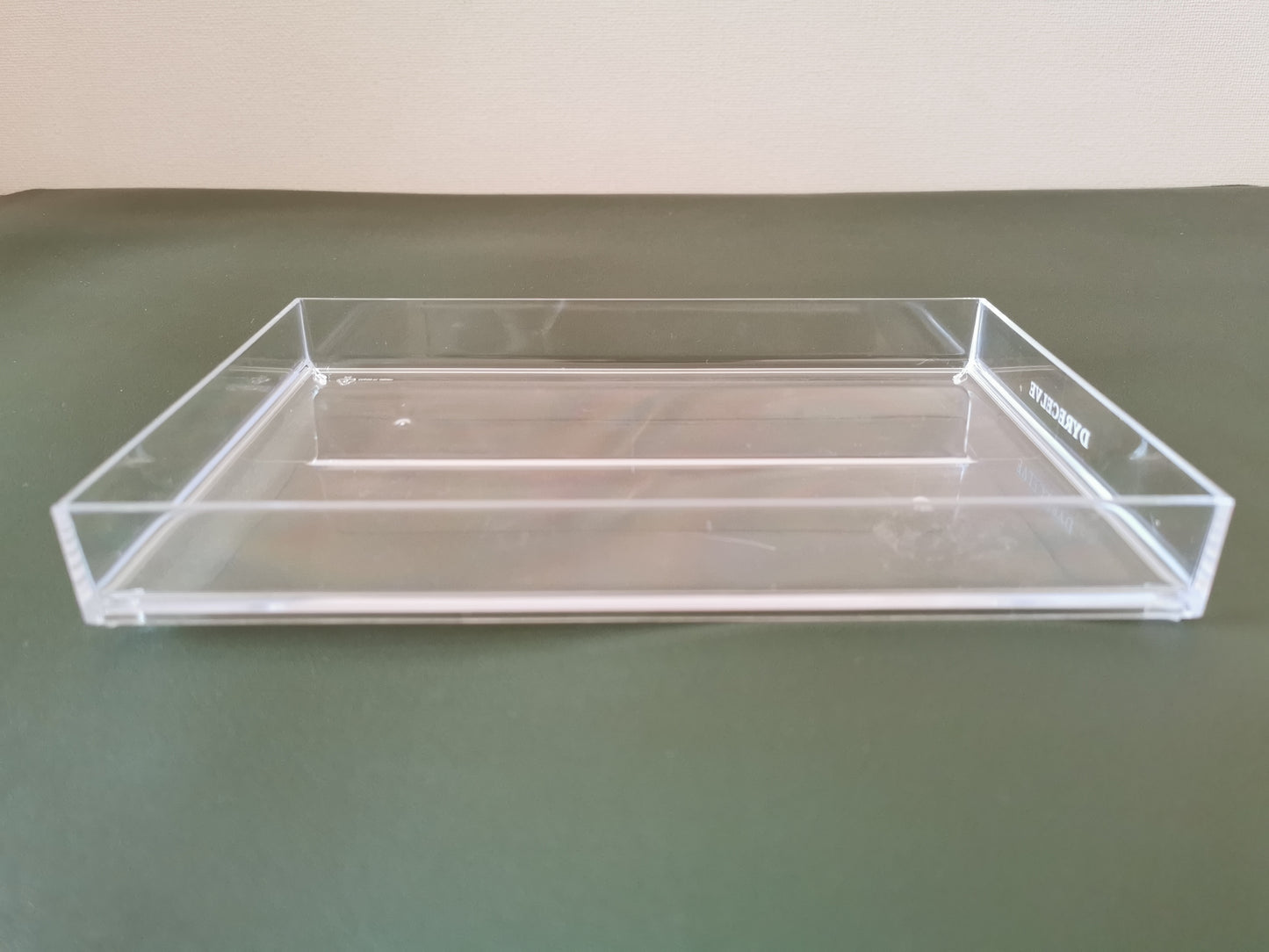 DYRECELVE Transparent Plastic Acrylic Drawer Organizer Box Clear Storage Display Tray